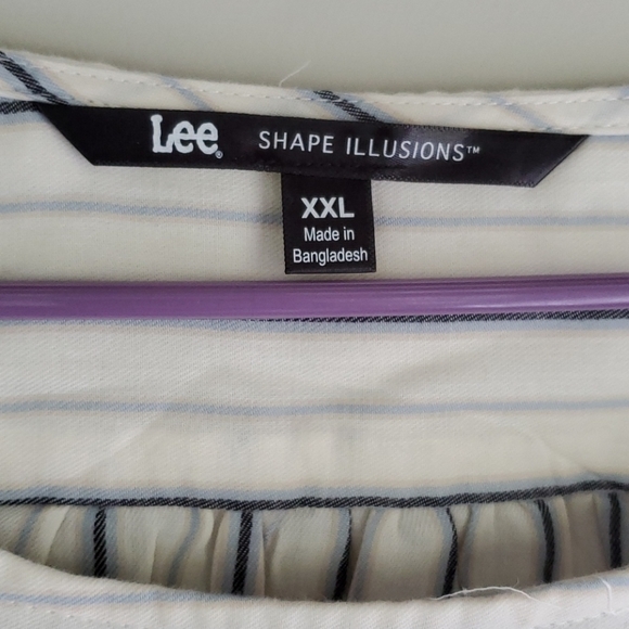 Lee Shape Illusions peasant blouse ticking stripe - Picture 4 of 8